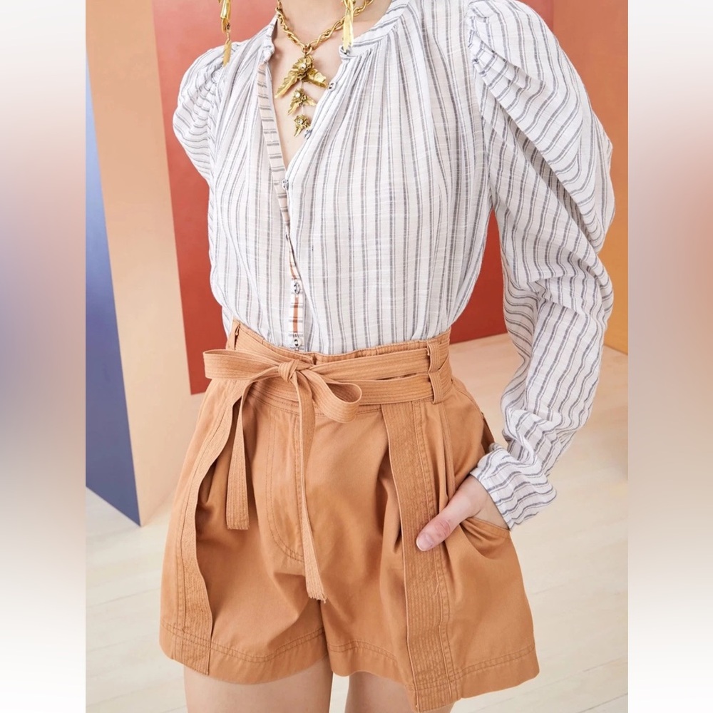 Ulla Johnson High-Waisted Brown Shorts